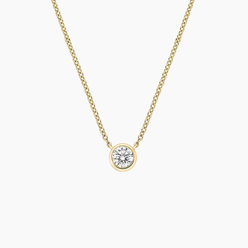 Lab Grown Diamond Bezel Prong Pendant