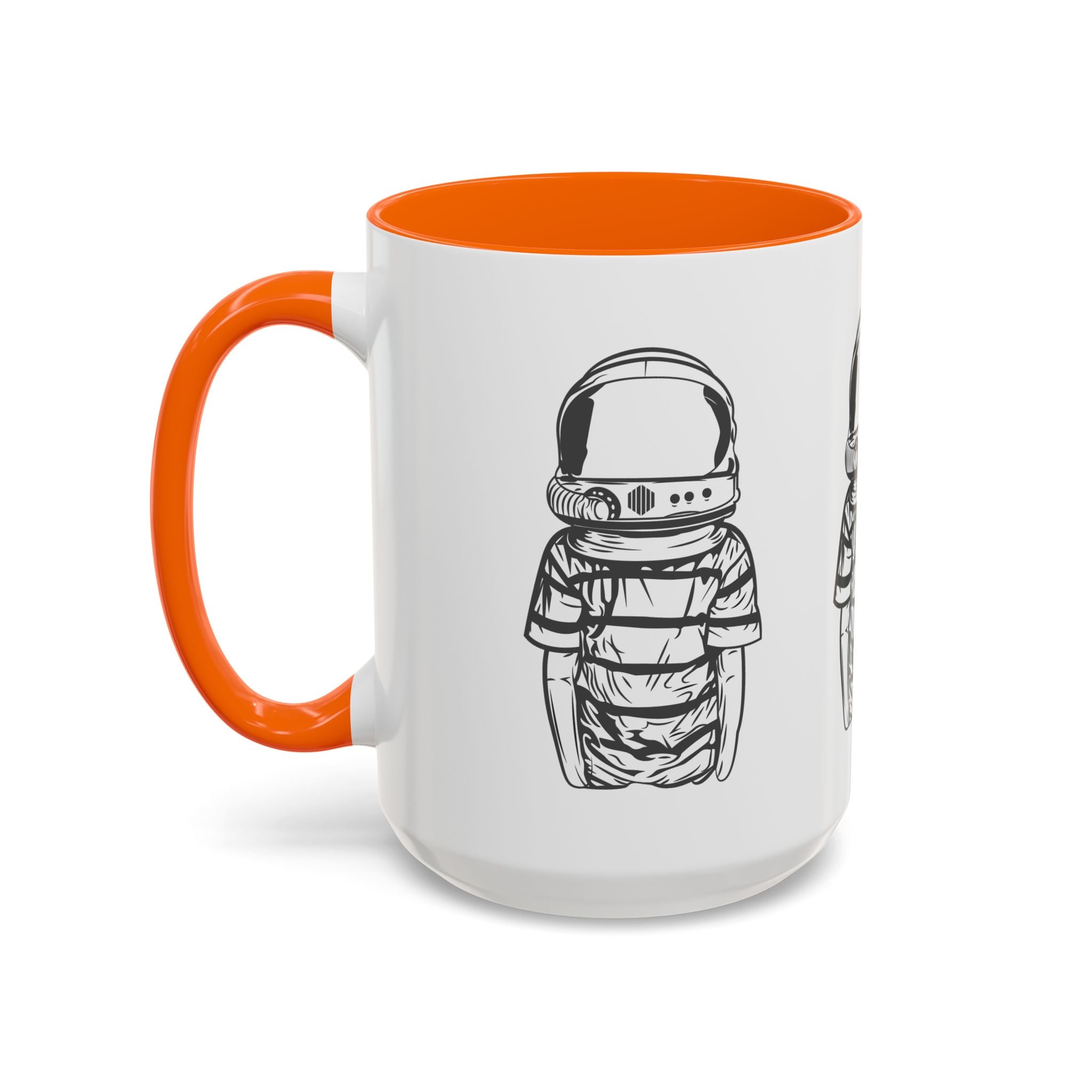 Astronaut Kid Accent Coffee Mug — Cute Space Helmet Illustration