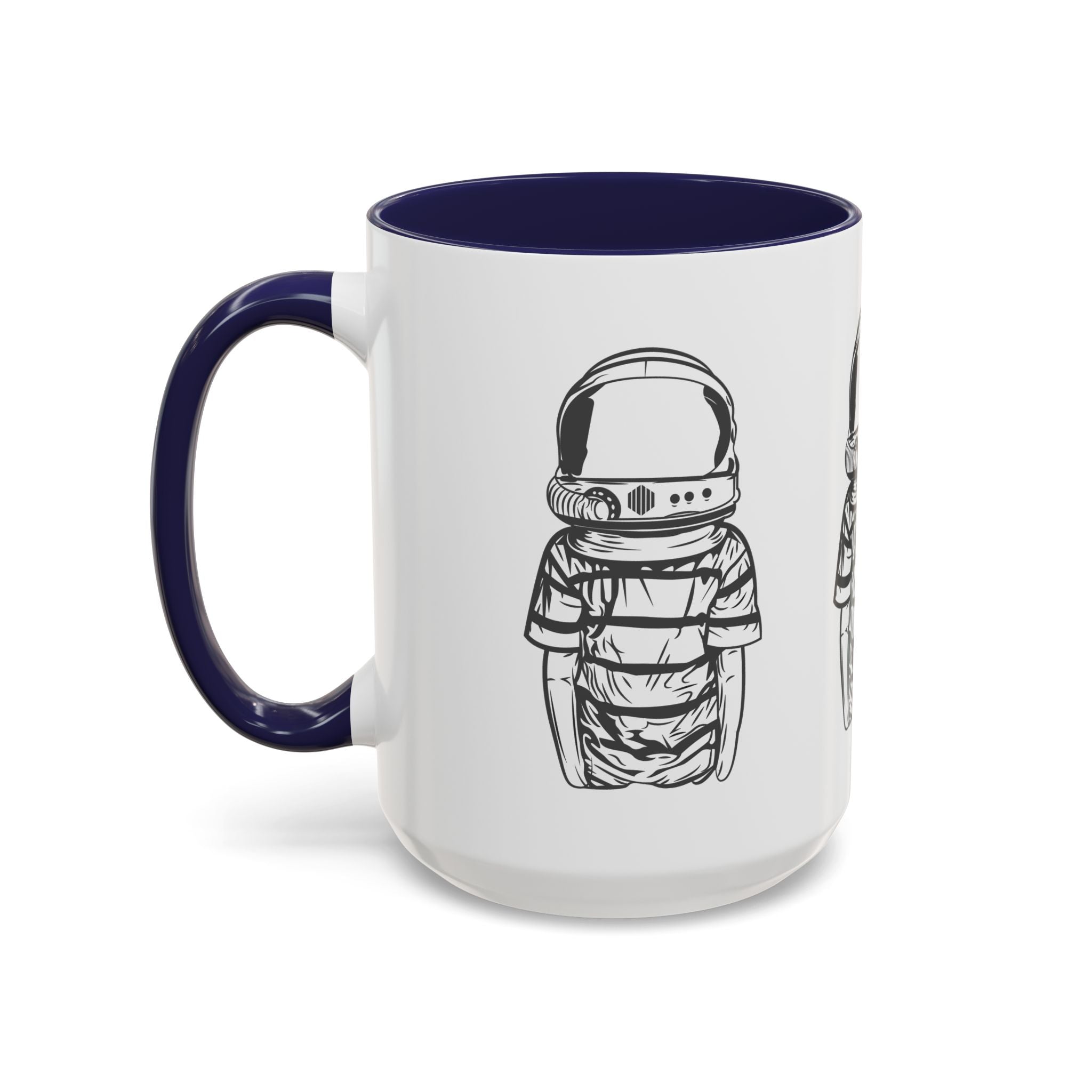 Astronaut Kid Accent Coffee Mug — Cute Space Helmet Illustration