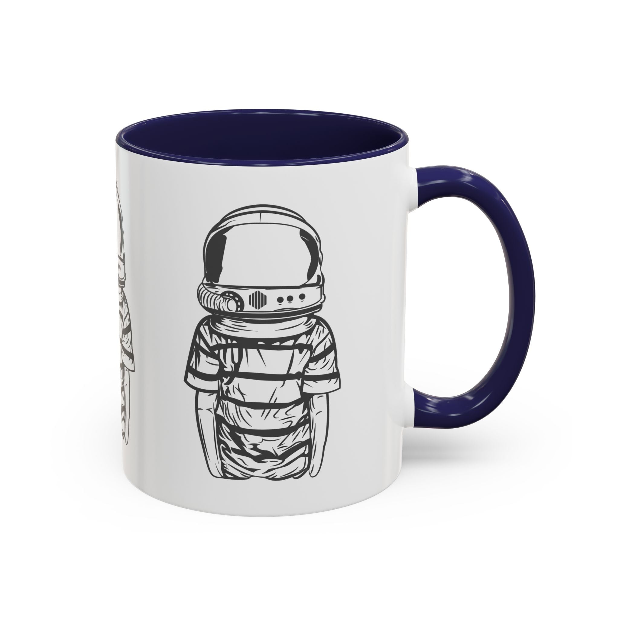 Astronaut Kid Accent Coffee Mug — Cute Space Helmet Illustration