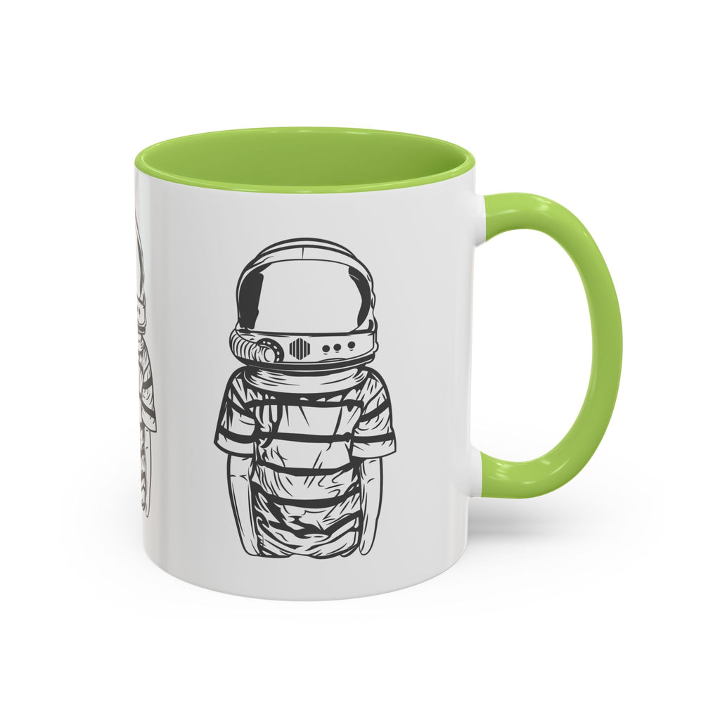 Astronaut Kid Accent Coffee Mug — Cute Space Helmet Illustration
