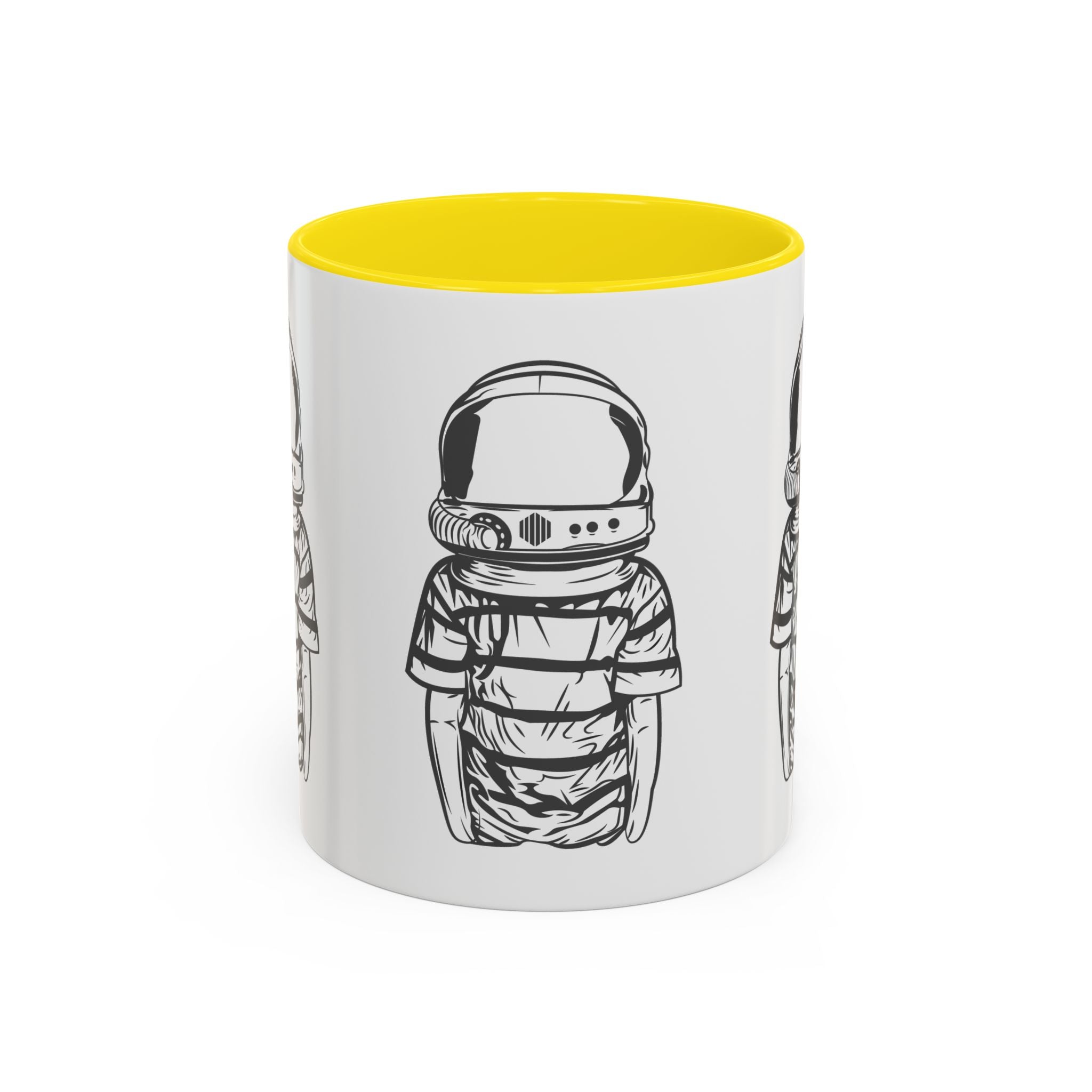 Astronaut Kid Accent Coffee Mug — Cute Space Helmet Illustration