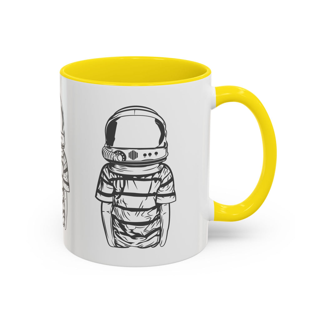 Astronaut Kid Accent Coffee Mug — Cute Space Helmet Illustration