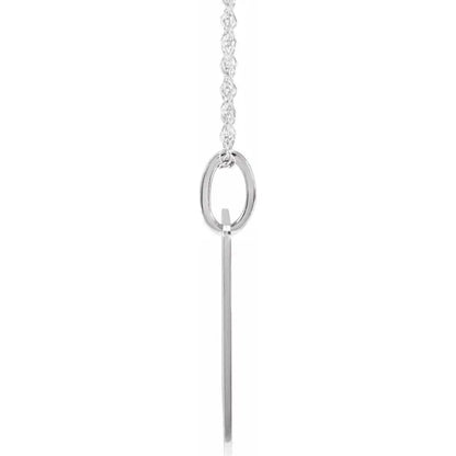 Sterling Silver Playing Card 20" Necklace