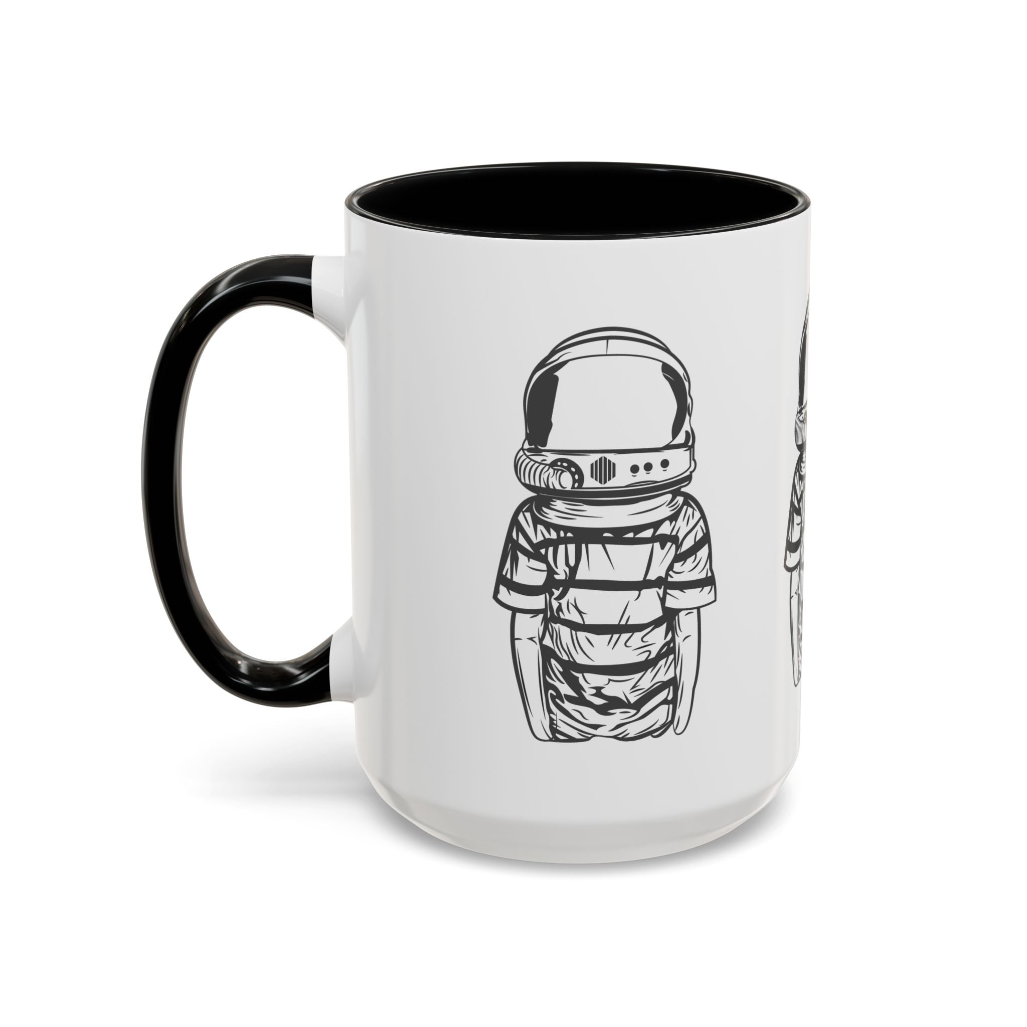 Astronaut Kid Accent Coffee Mug — Cute Space Helmet Illustration
