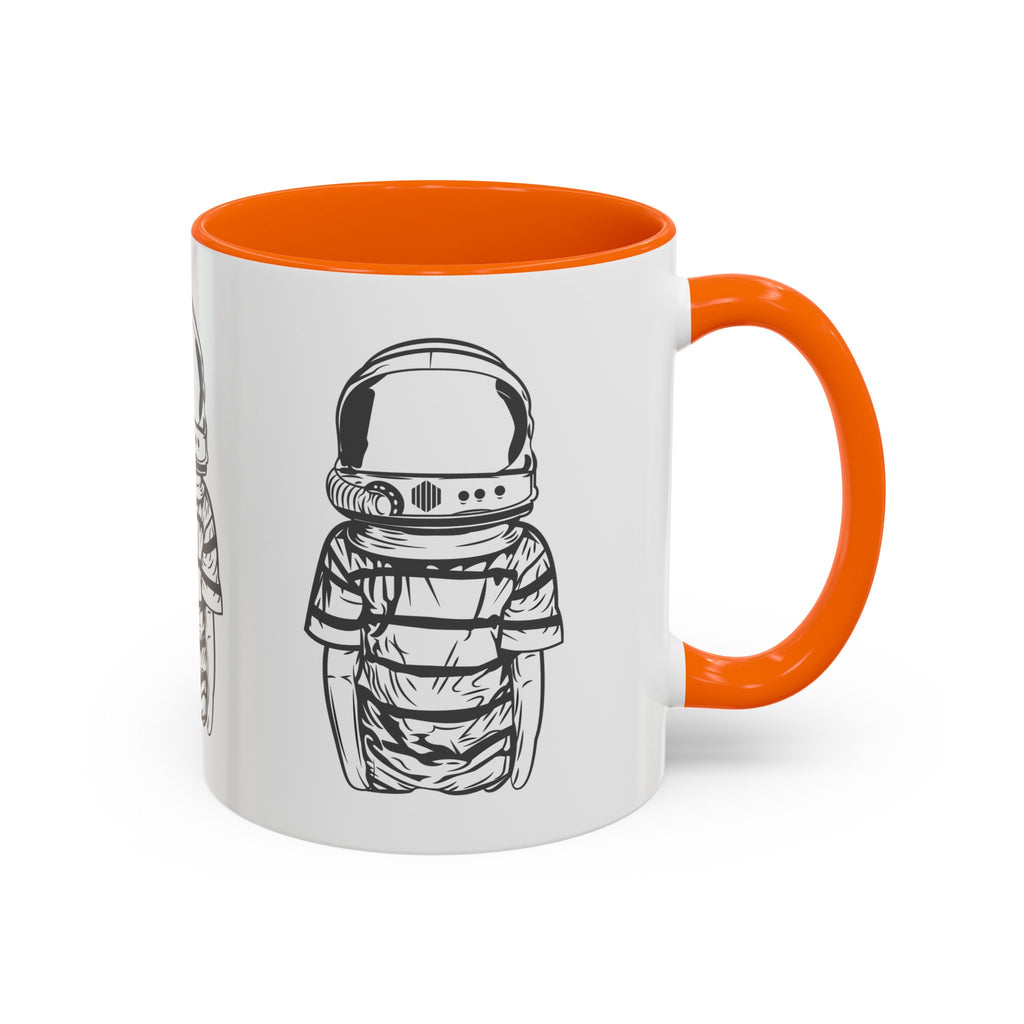 Astronaut Kid Accent Coffee Mug — Cute Space Helmet Illustration