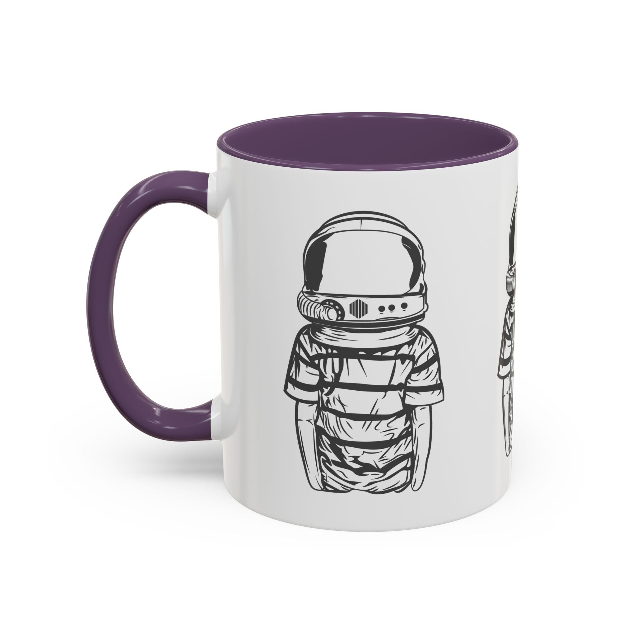 Astronaut Kid Accent Coffee Mug — Cute Space Helmet Illustration