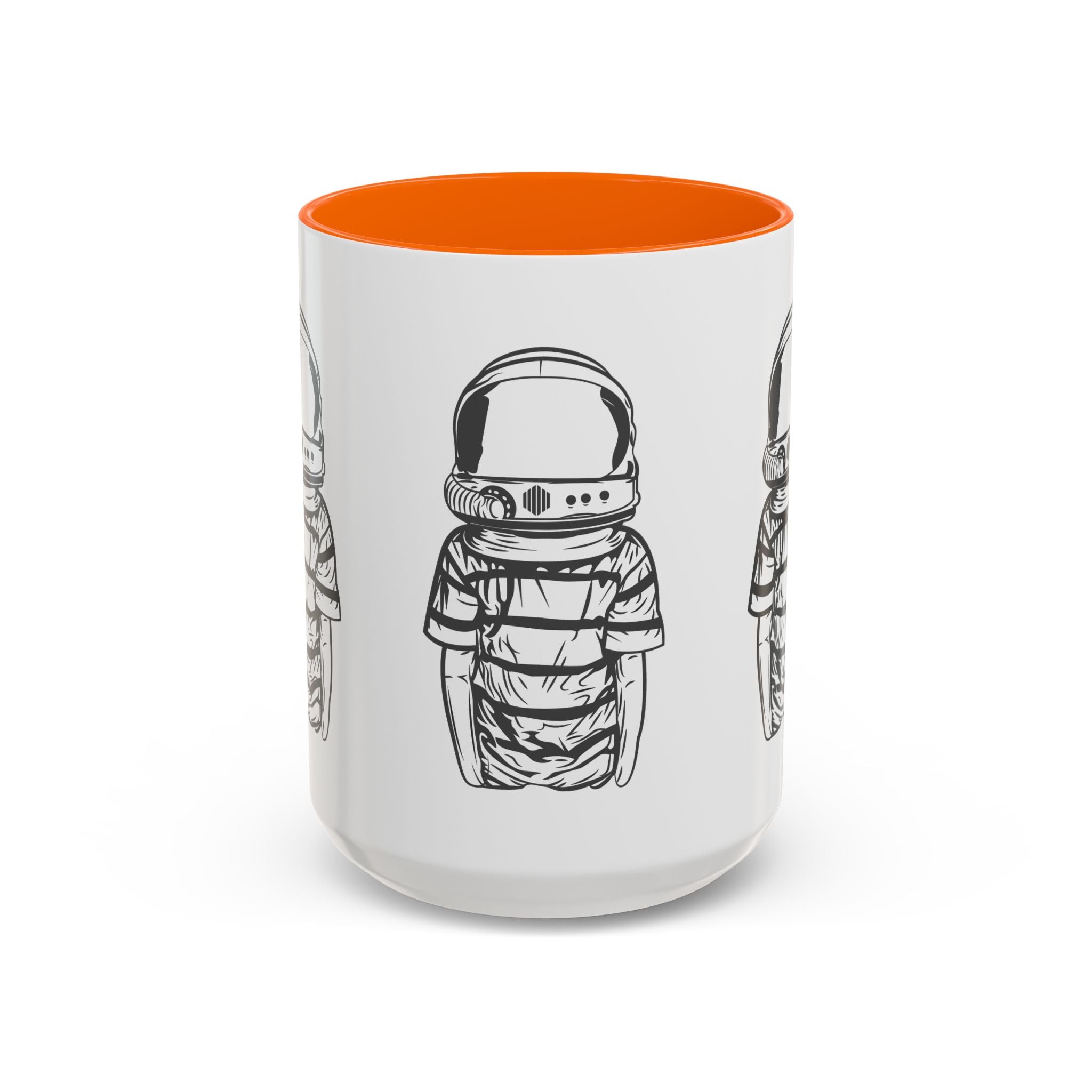 Astronaut Kid Accent Coffee Mug — Cute Space Helmet Illustration