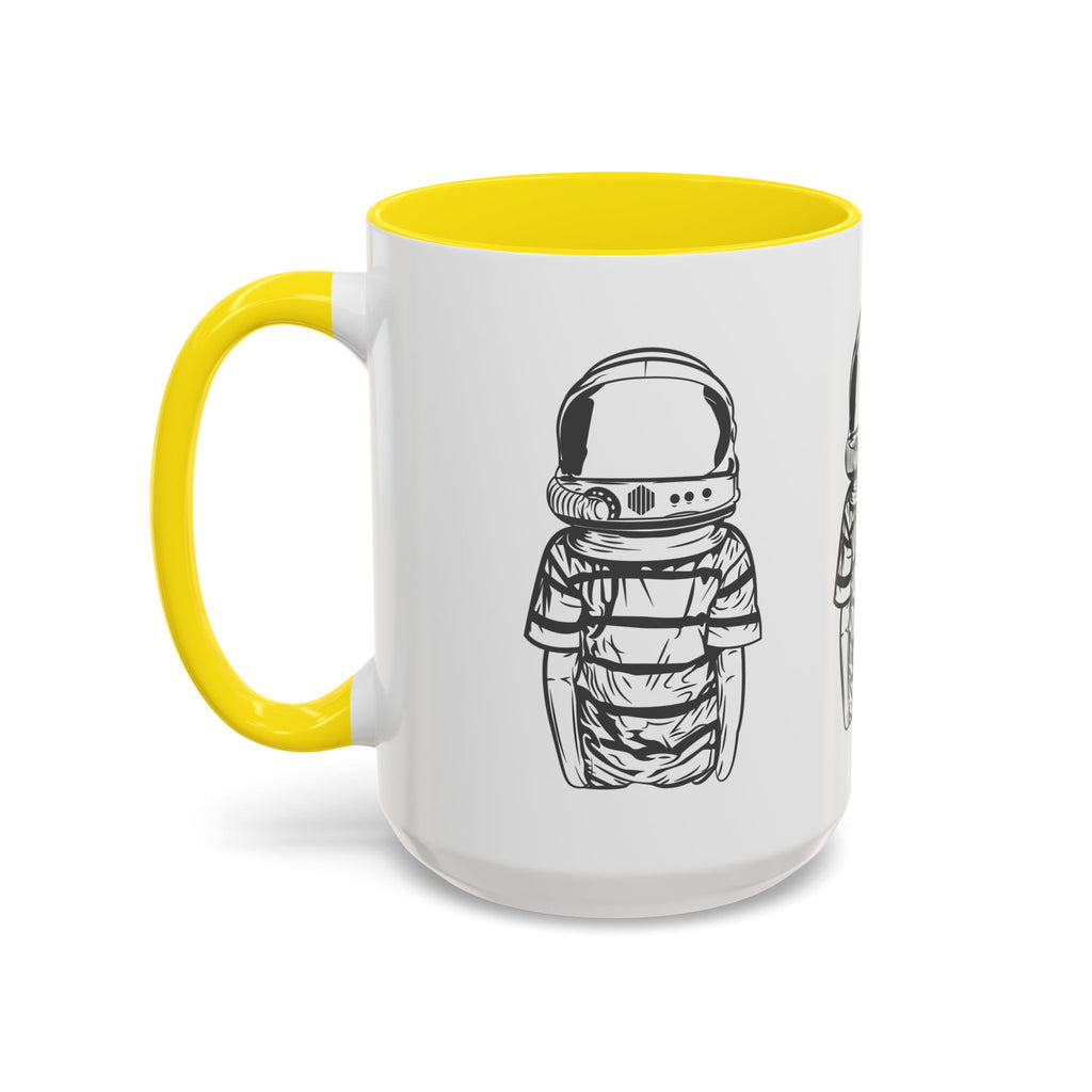Astronaut Kid Accent Coffee Mug — Cute Space Helmet Illustration