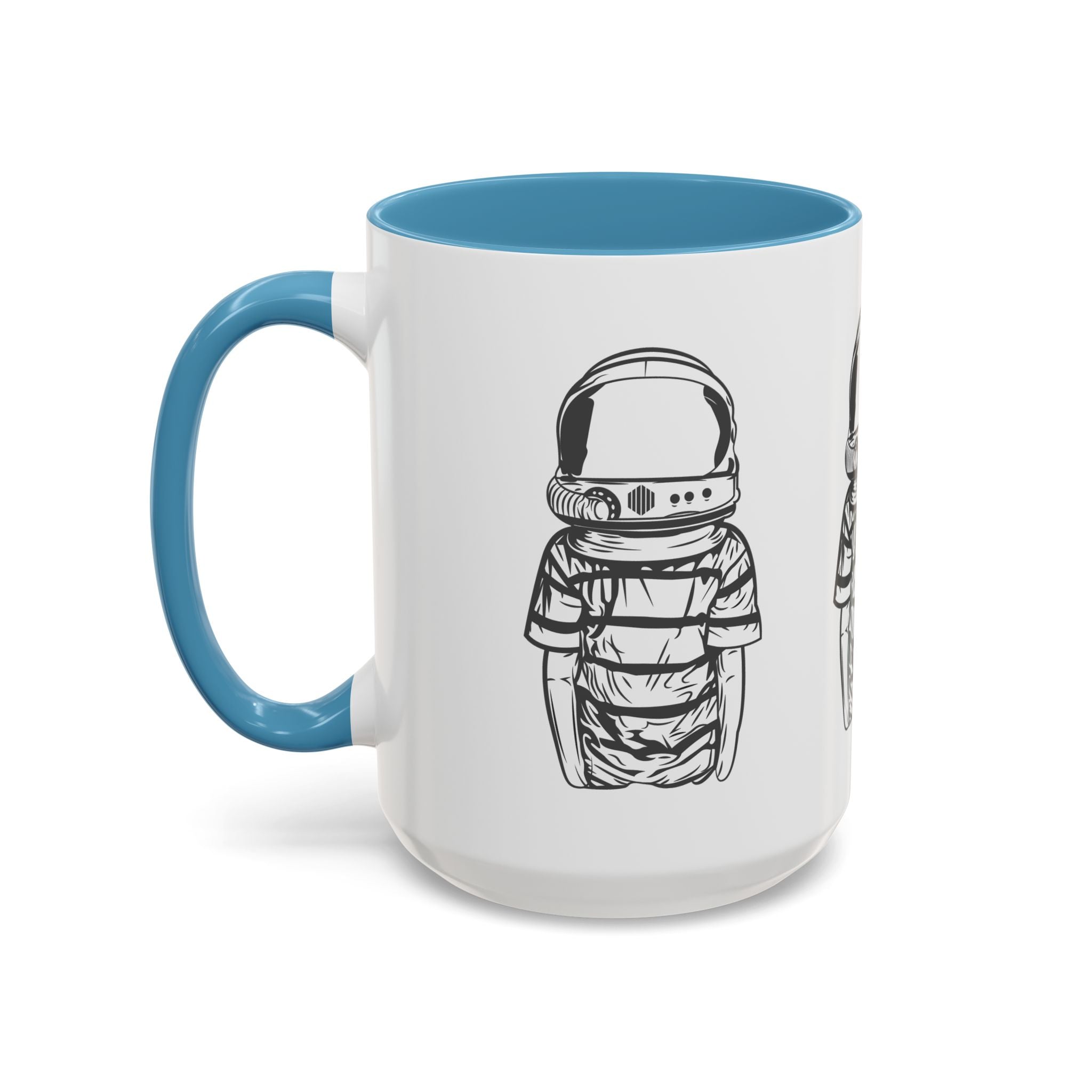 Astronaut Kid Accent Coffee Mug — Cute Space Helmet Illustration