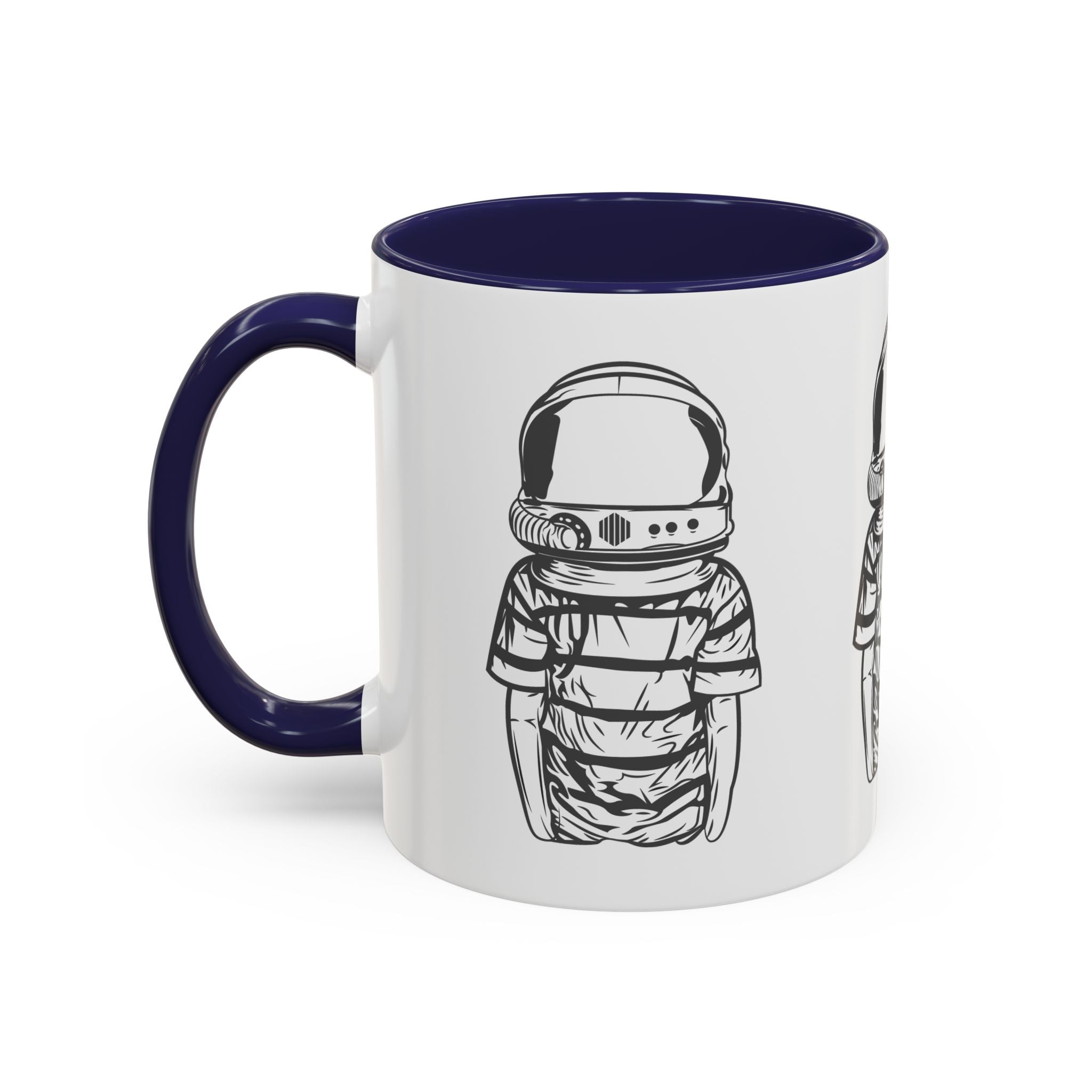 Astronaut Kid Accent Coffee Mug — Cute Space Helmet Illustration
