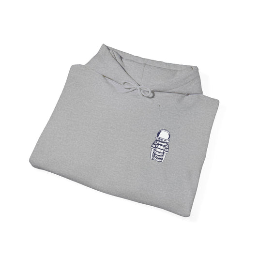 Star Boy Embroidered Minimalist Unisex Hooded Sweatshirt - Relaxed Style for Everyday Comfort