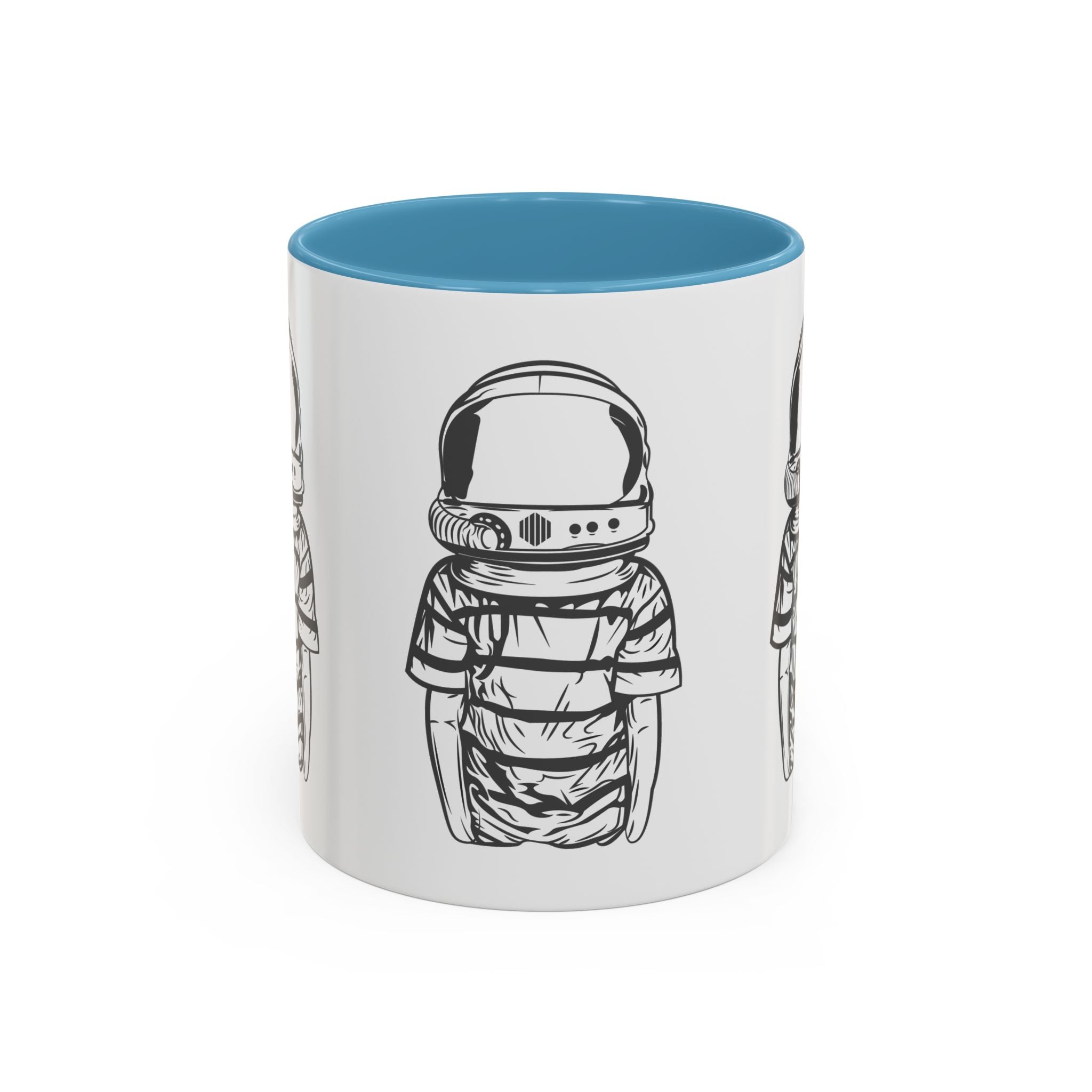 Astronaut Kid Accent Coffee Mug — Cute Space Helmet Illustration