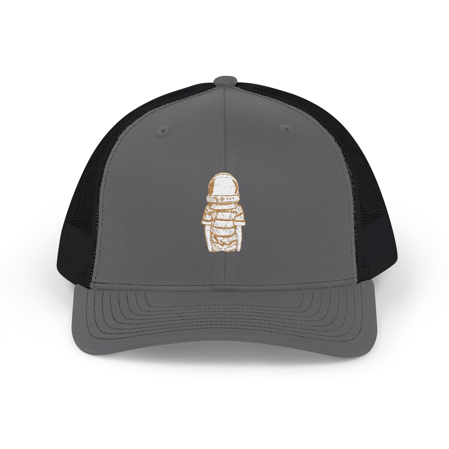 Star Boy Embroidered Snapback Trucker Cap - Vintage Astronaut Design
