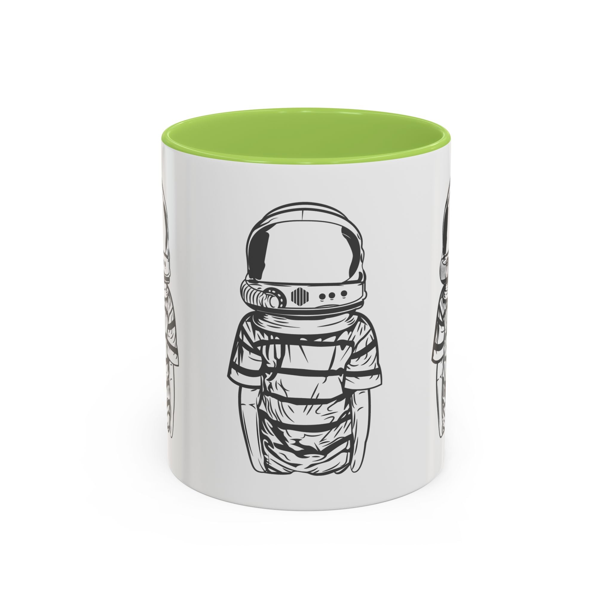 Astronaut Kid Accent Coffee Mug — Cute Space Helmet Illustration