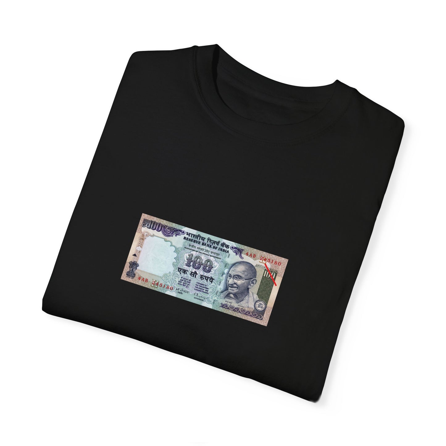 Indian Rupee Unisex Garment-Dyed T-shirt