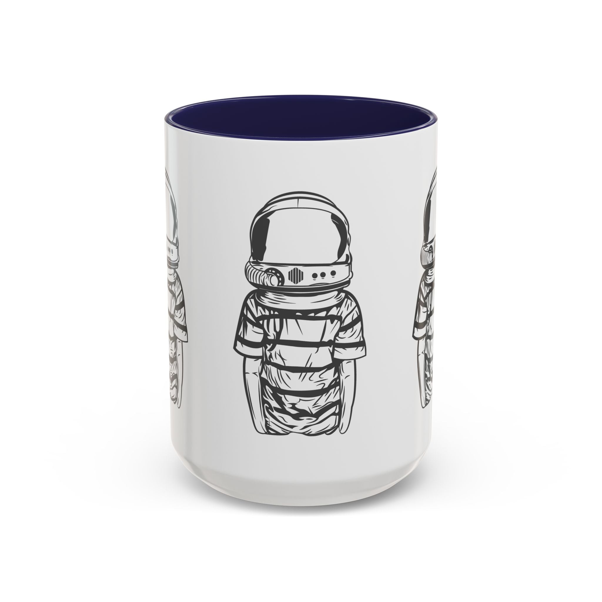 Astronaut Kid Accent Coffee Mug — Cute Space Helmet Illustration