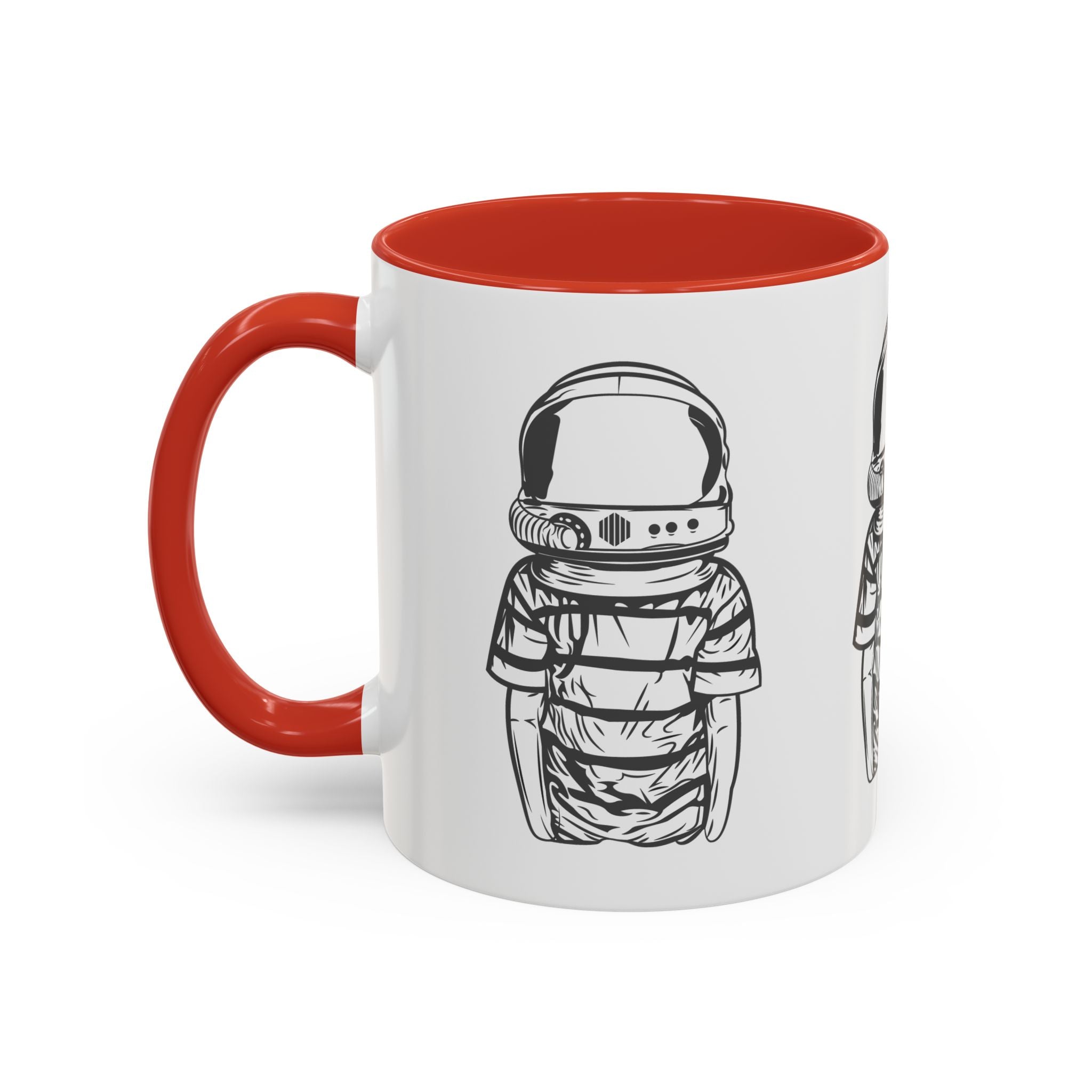 Astronaut Kid Accent Coffee Mug — Cute Space Helmet Illustration