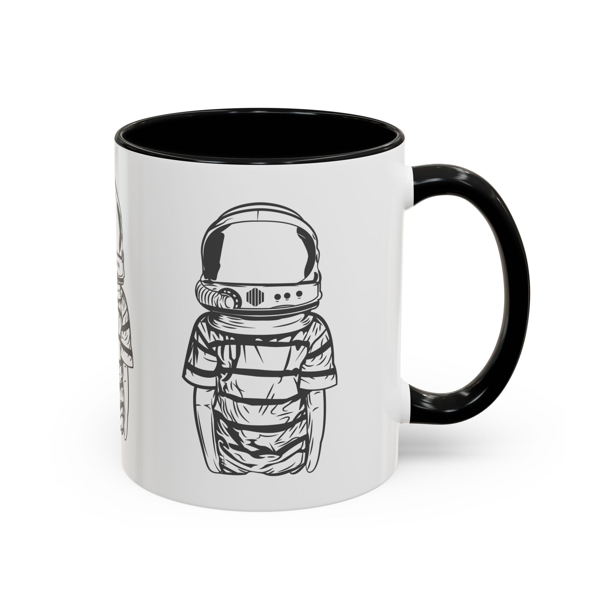 Astronaut Kid Accent Coffee Mug — Cute Space Helmet Illustration