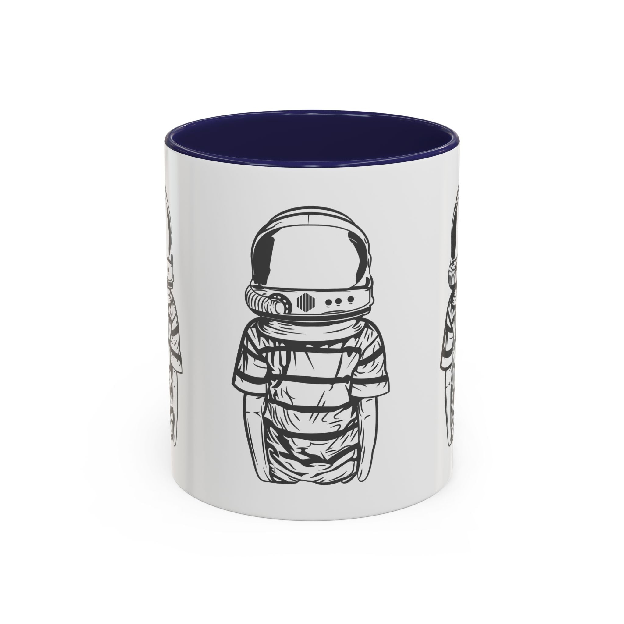 Astronaut Kid Accent Coffee Mug — Cute Space Helmet Illustration