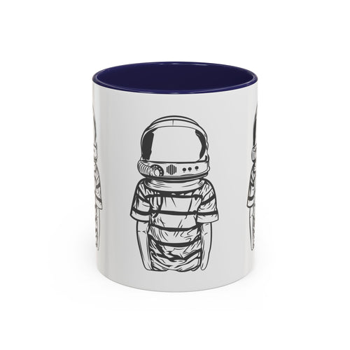 Astronaut Kid Accent Coffee Mug — Cute Space Helmet Illustration