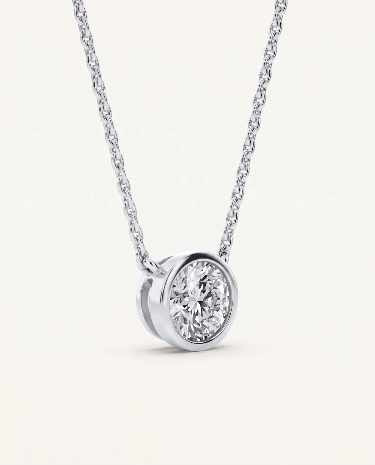 Lab Grown Diamond Bezel Prong Pendant