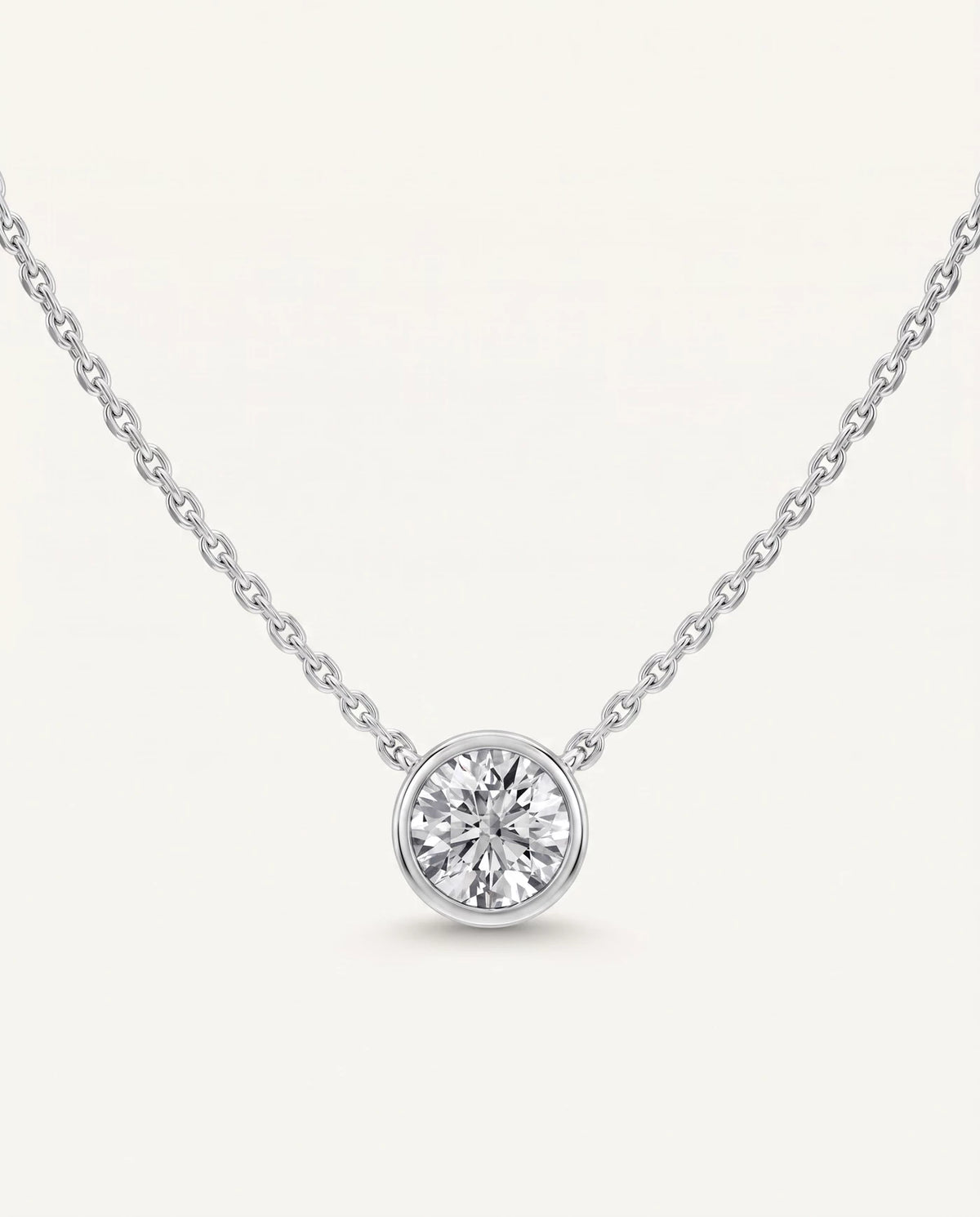 Lab Grown Diamond Bezel Prong Pendant