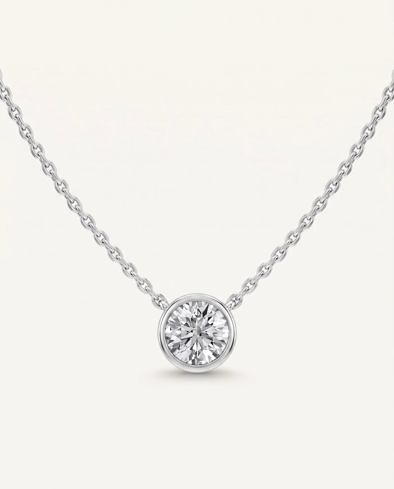 Lab Grown Diamond Bezel Prong Pendant