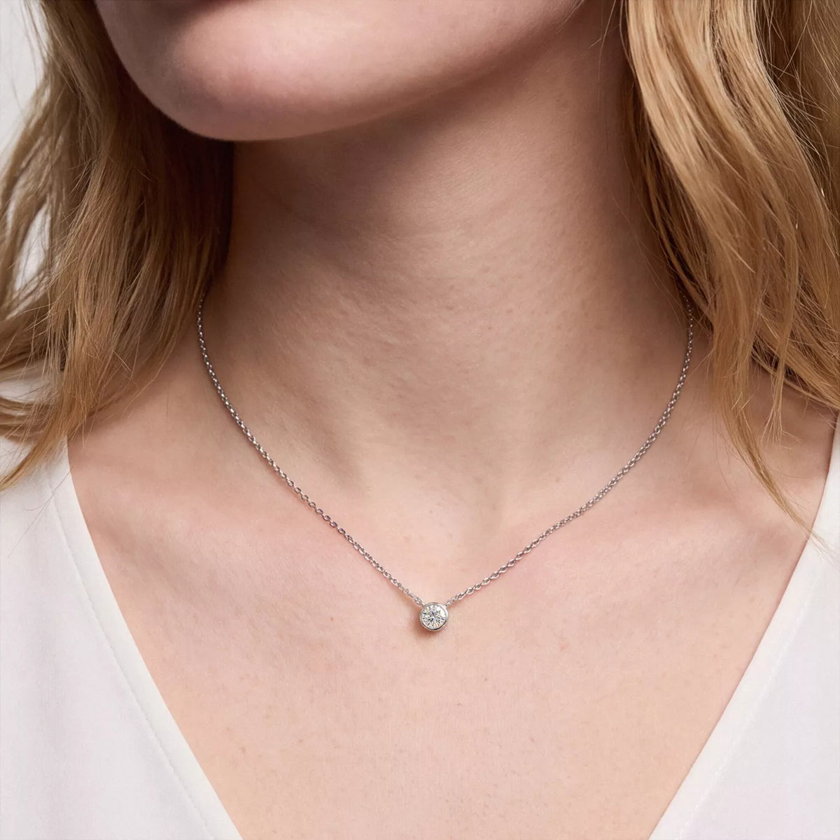 Lab Grown Diamond Bezel Prong Pendant
