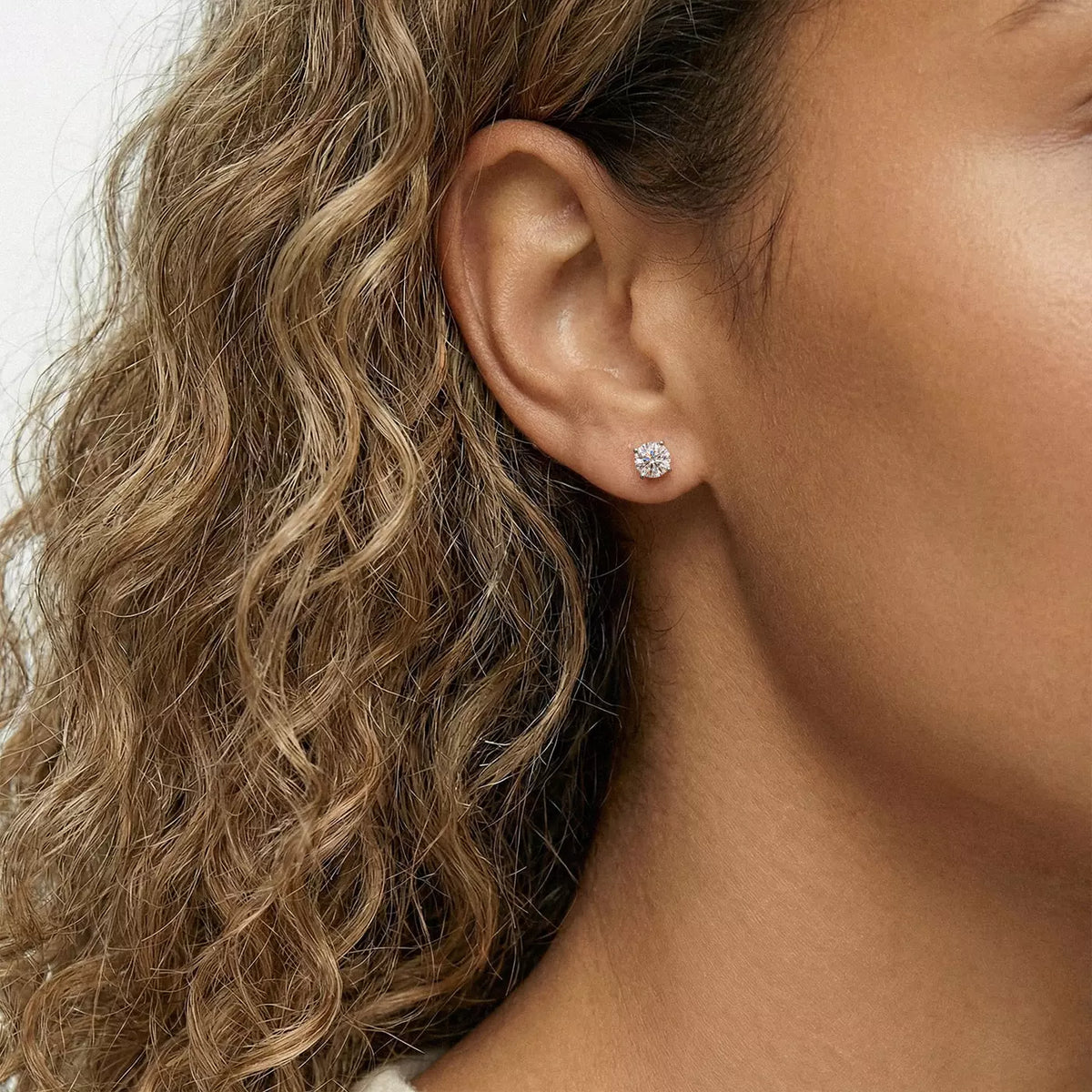 Lab Grown Diamond 4 Prong Stud Earring