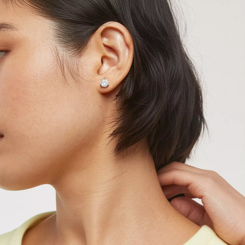 Lab Grown Diamond 3 Prong Stud Earring
