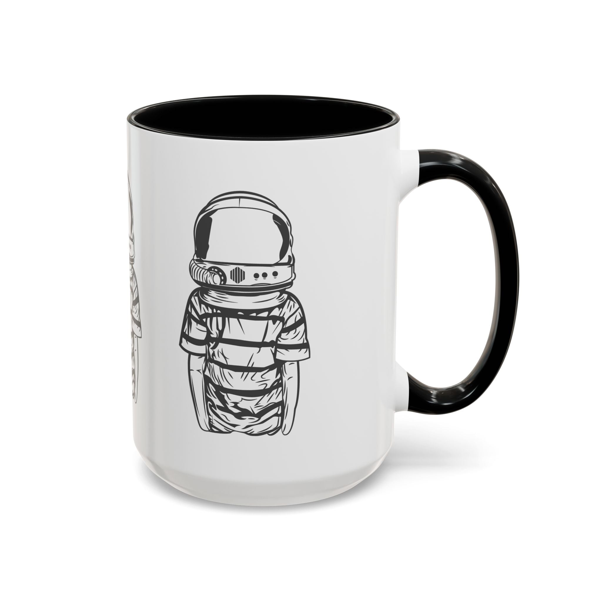 Astronaut Kid Accent Coffee Mug — Cute Space Helmet Illustration