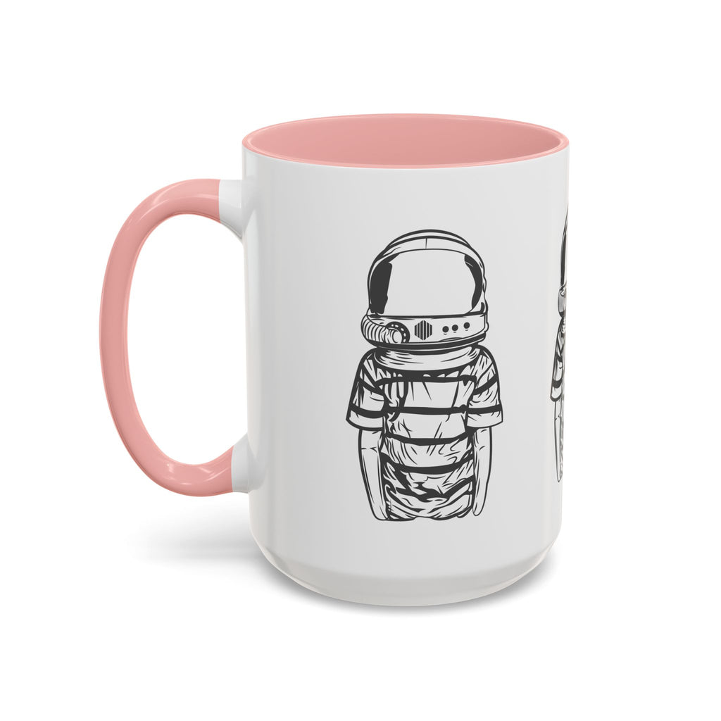 Astronaut Kid Accent Coffee Mug — Cute Space Helmet Illustration