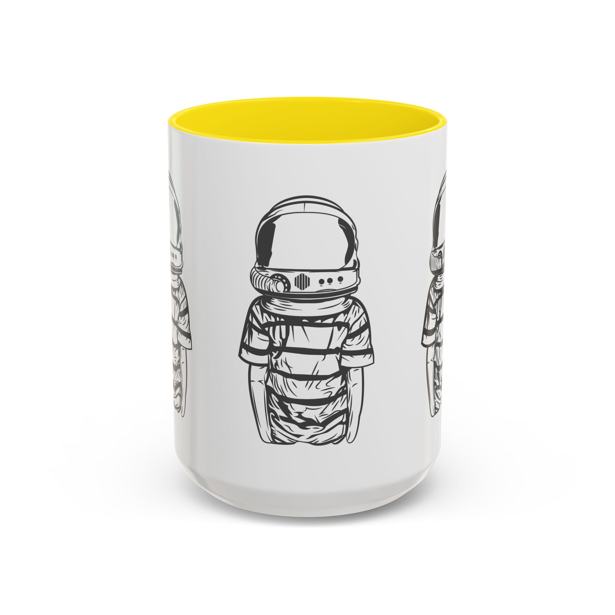 Astronaut Kid Accent Coffee Mug — Cute Space Helmet Illustration