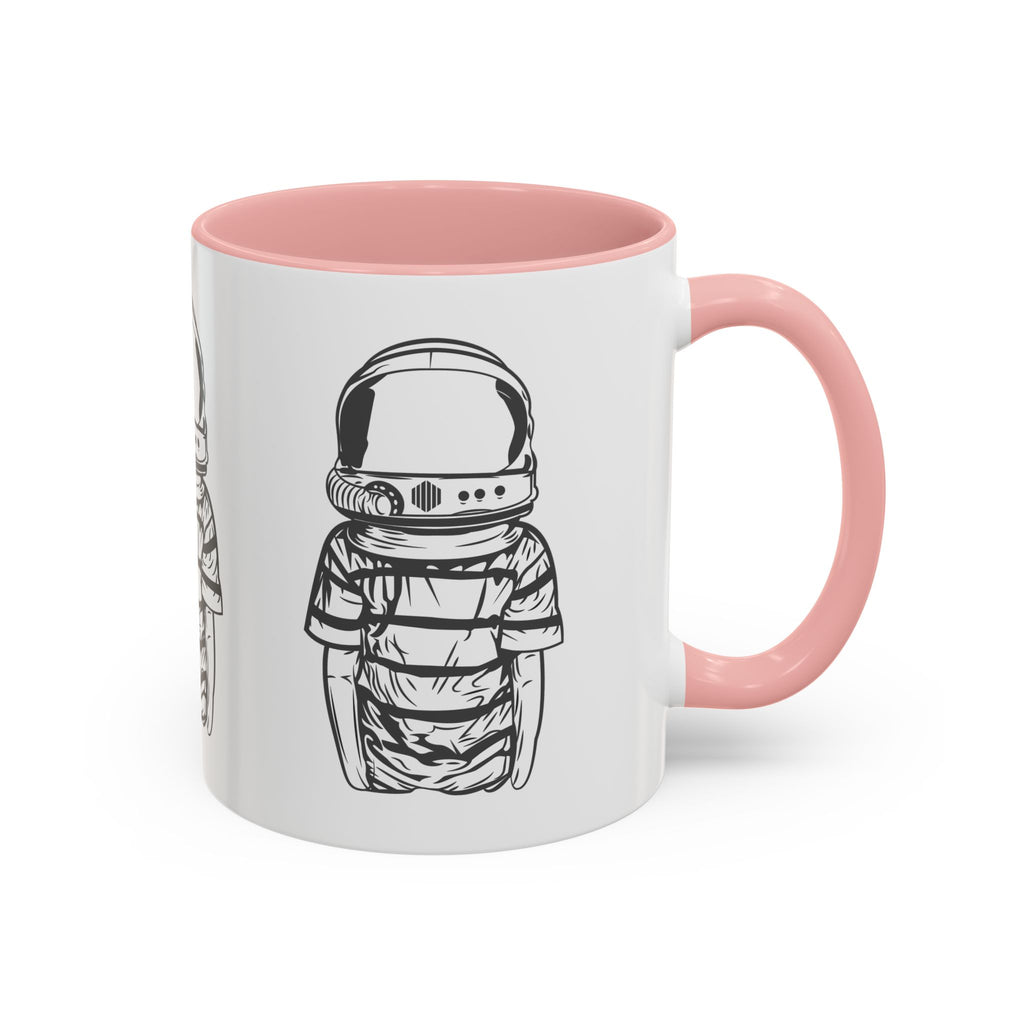 Astronaut Kid Accent Coffee Mug — Cute Space Helmet Illustration