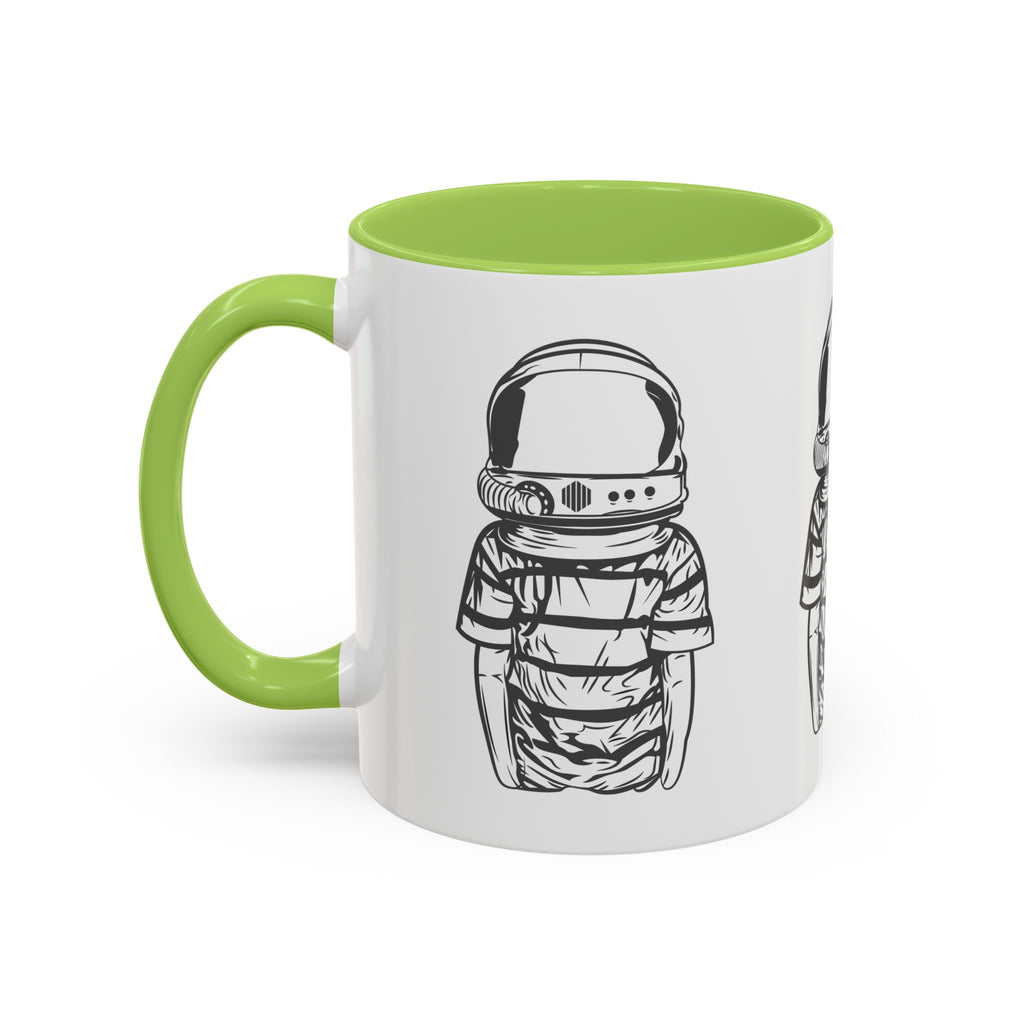 Astronaut Kid Accent Coffee Mug — Cute Space Helmet Illustration