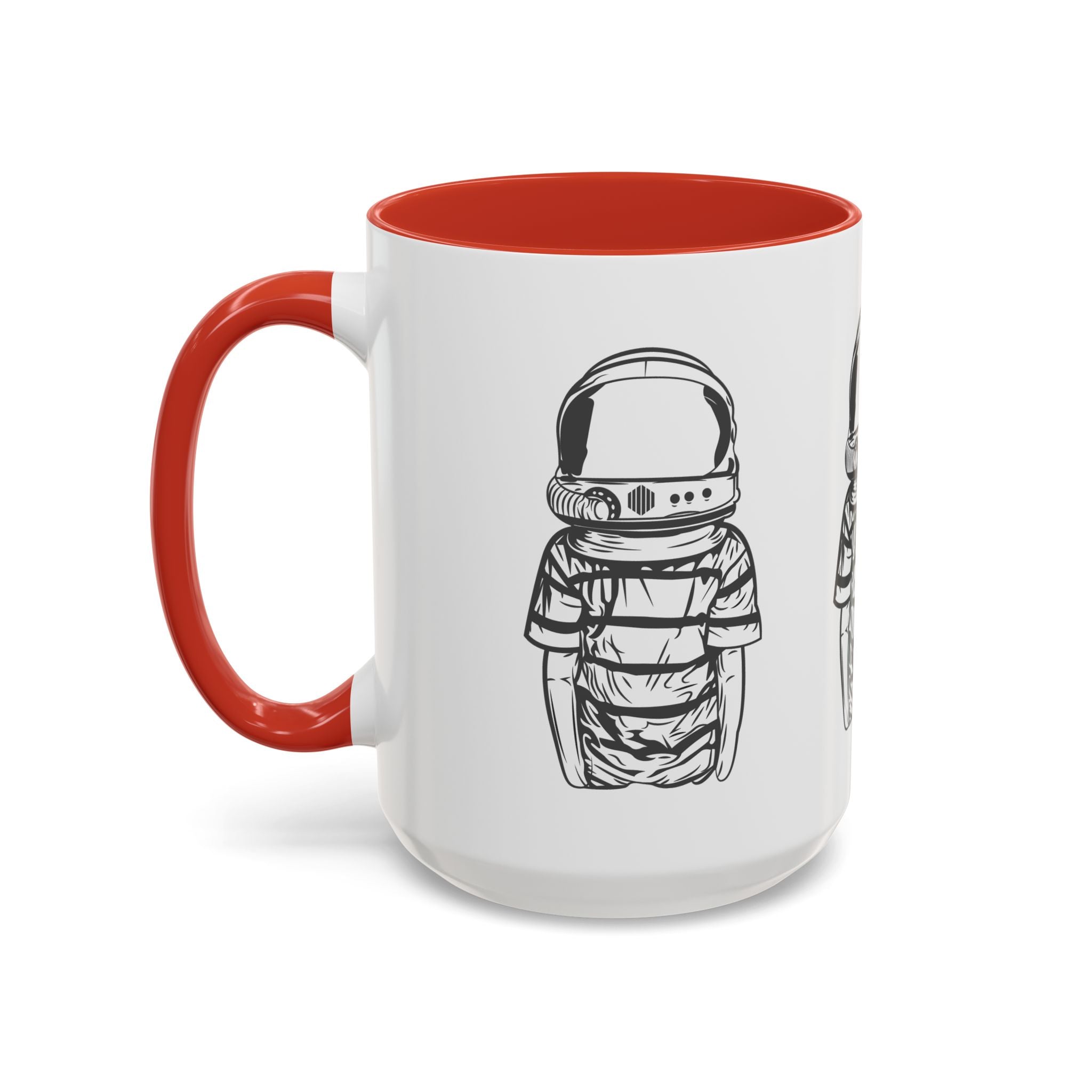 Astronaut Kid Accent Coffee Mug — Cute Space Helmet Illustration