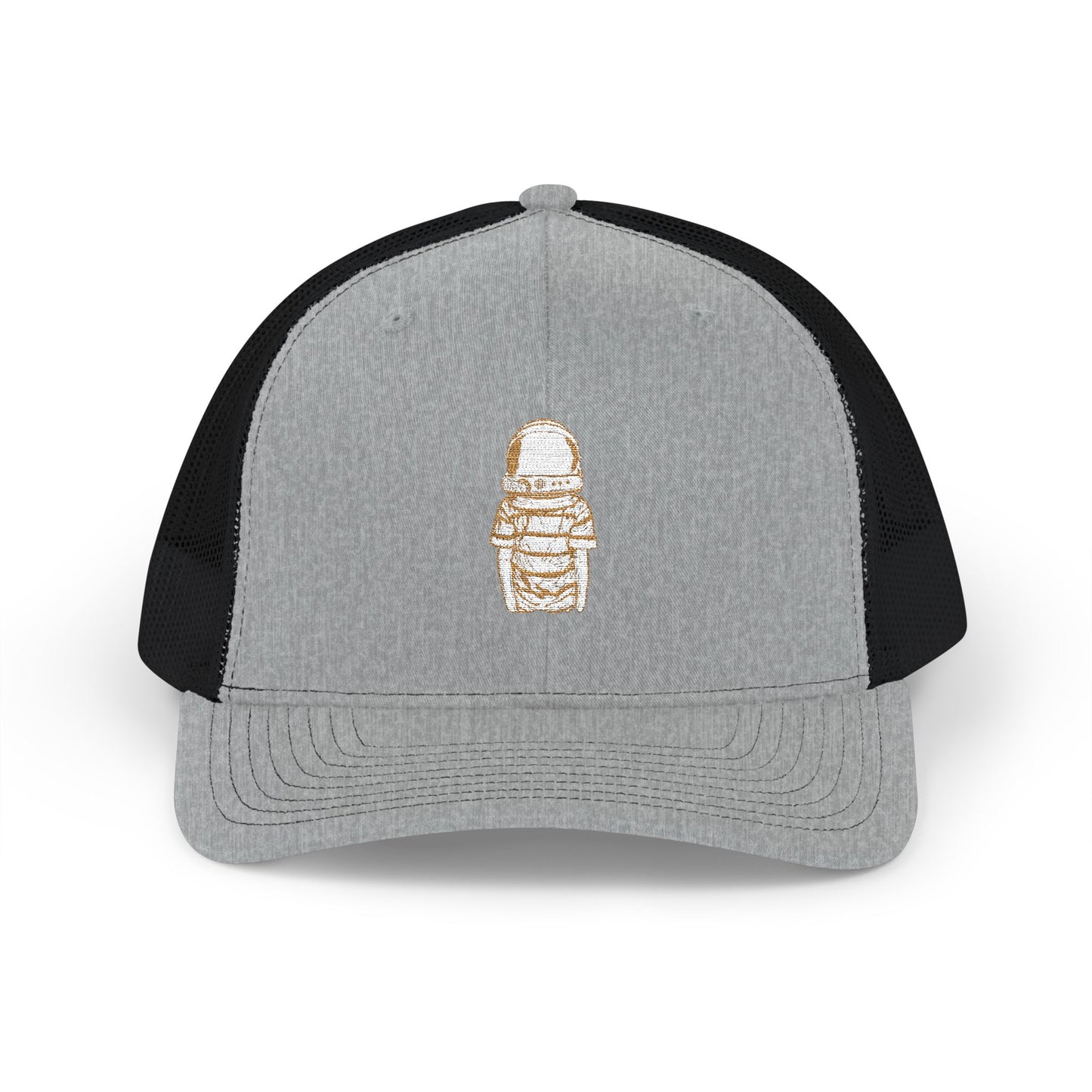 Star Boy Embroidered Snapback Trucker Cap - Vintage Astronaut Design