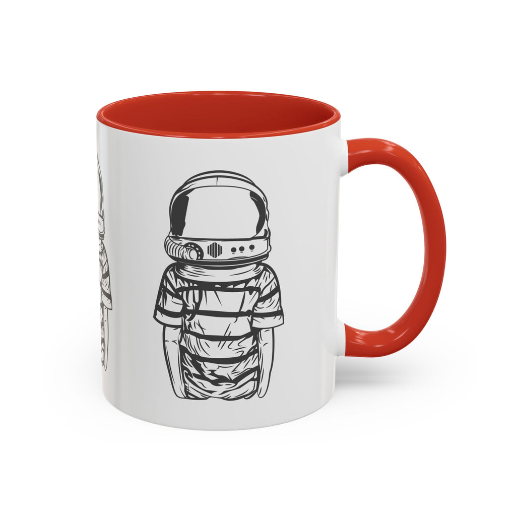 Astronaut Kid Accent Coffee Mug — Cute Space Helmet Illustration