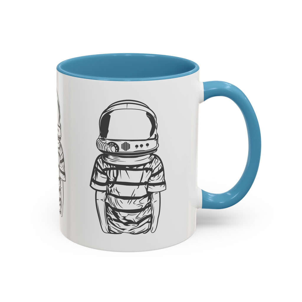 Astronaut Kid Accent Coffee Mug — Cute Space Helmet Illustration