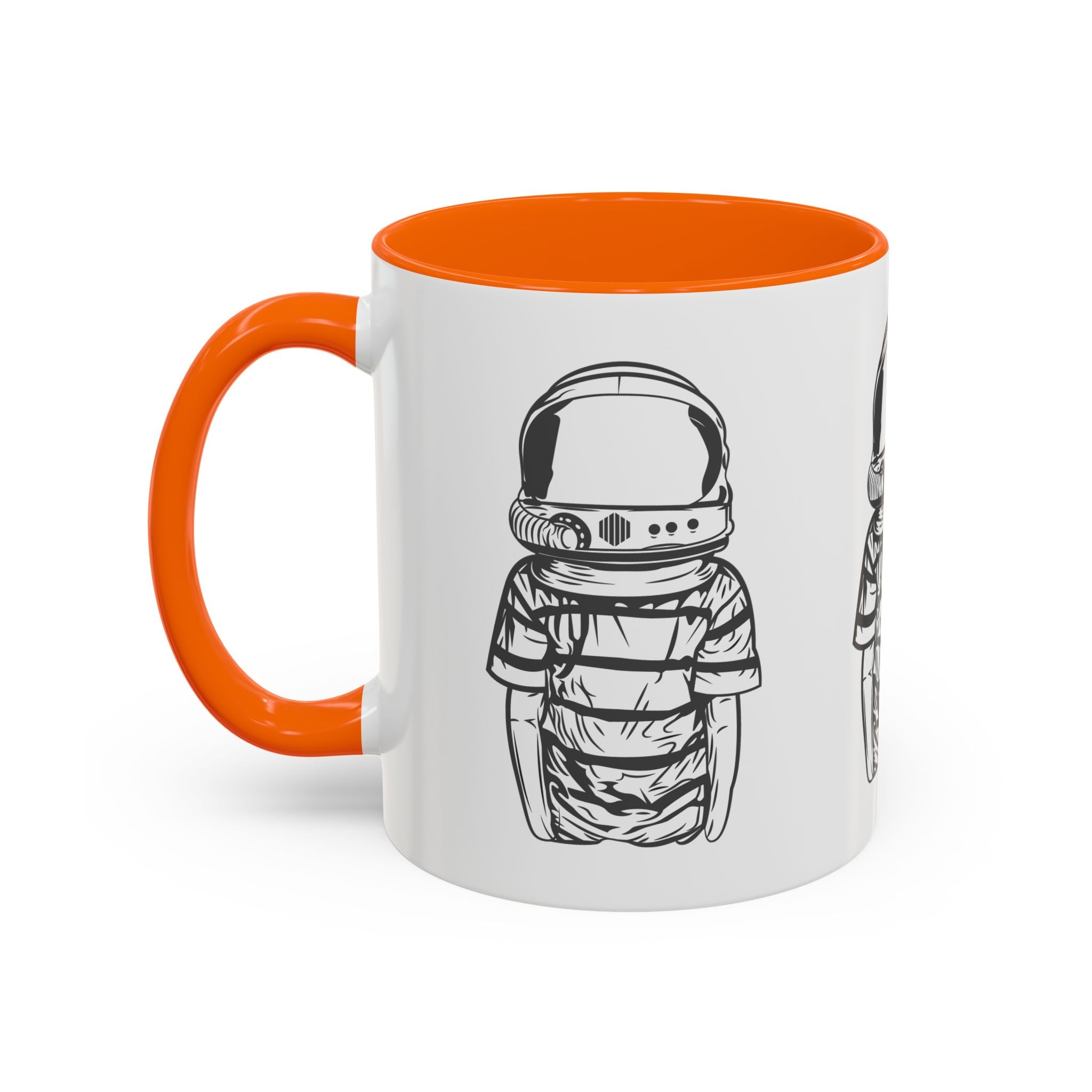 Astronaut Kid Accent Coffee Mug — Cute Space Helmet Illustration