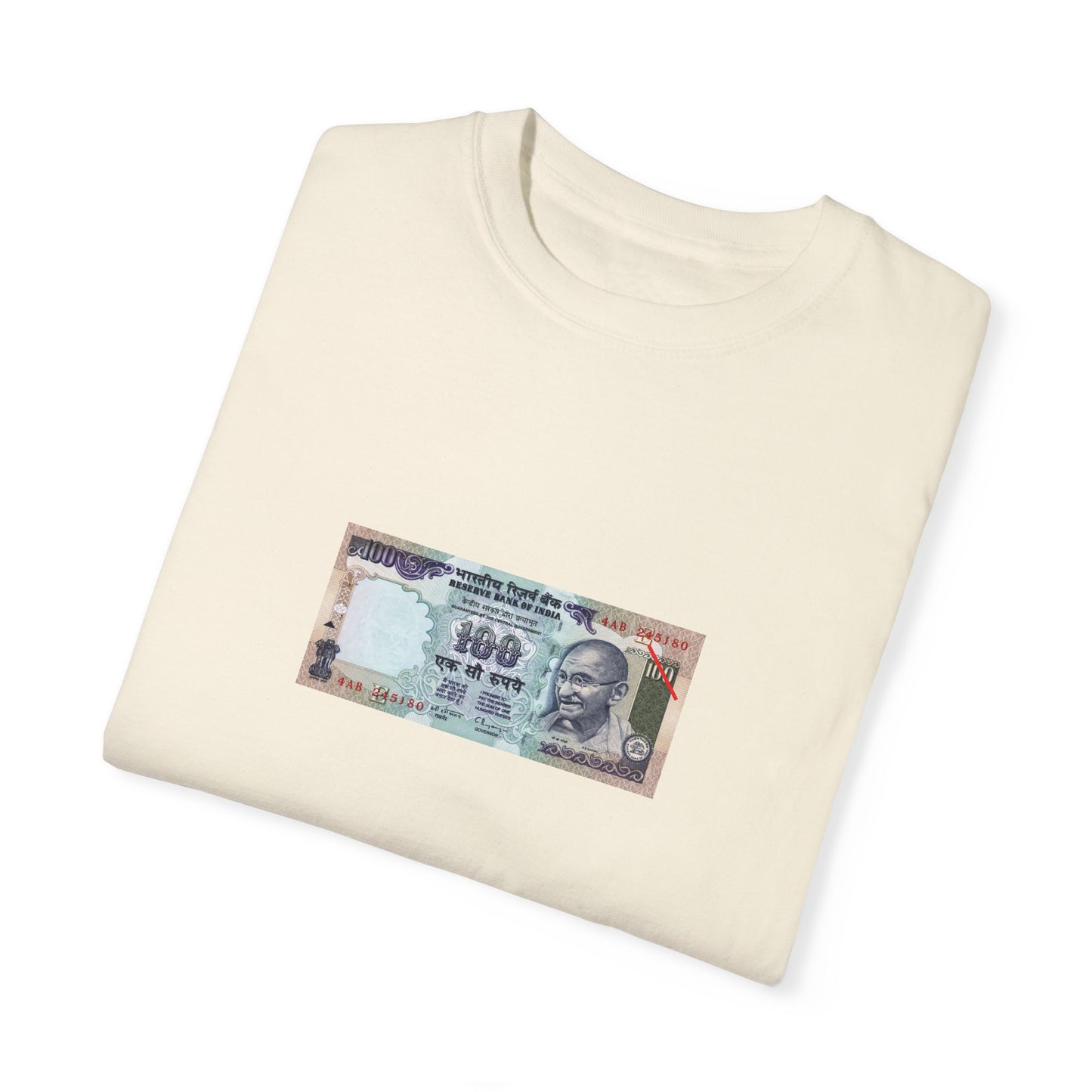 Indian Rupee Unisex Garment-Dyed T-shirt