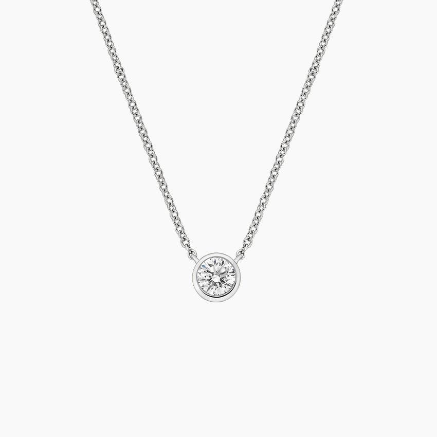 Lab Grown Diamond Bezel Prong Pendant