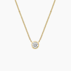 Lab Grown Diamond Bezel Prong Pendant