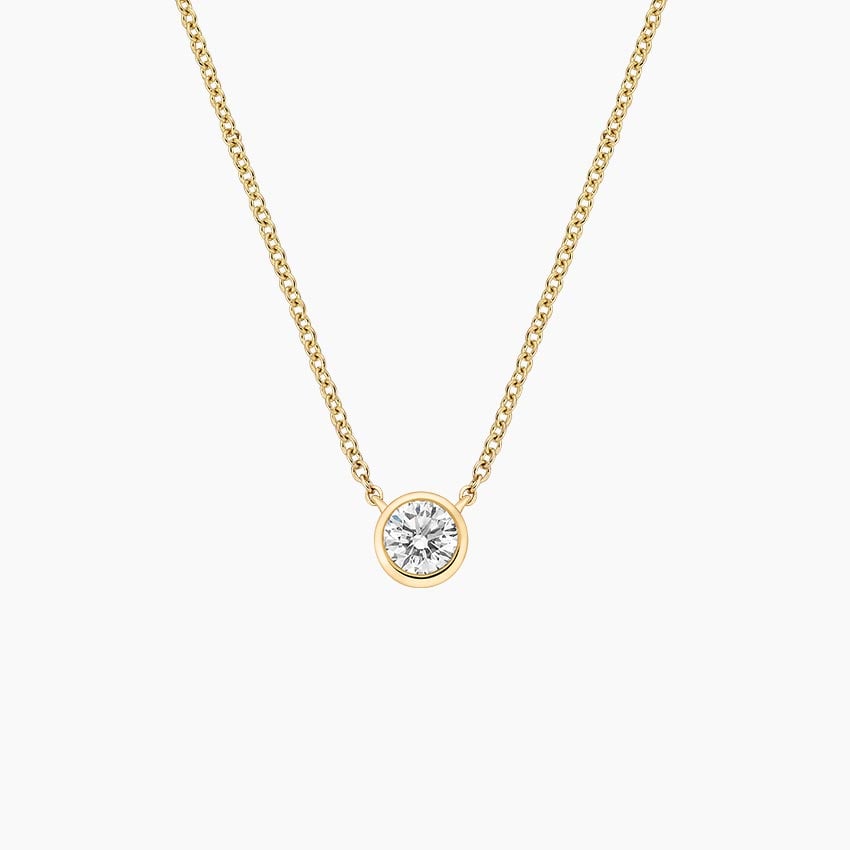 Lab Grown Diamond Bezel Prong Pendant