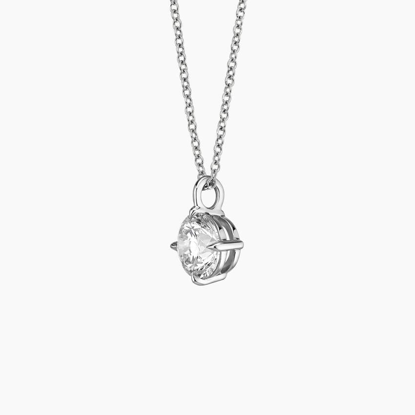 Lab Grown Diamond 4 Prong Pendant — Angle