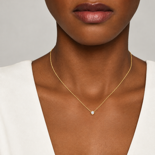 Lab Grown Diamond Bezel Prong Pendant