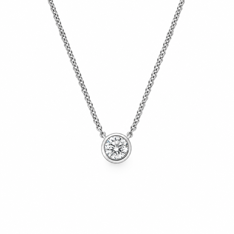 Lab Grown Diamond Bezel Prong Pendant