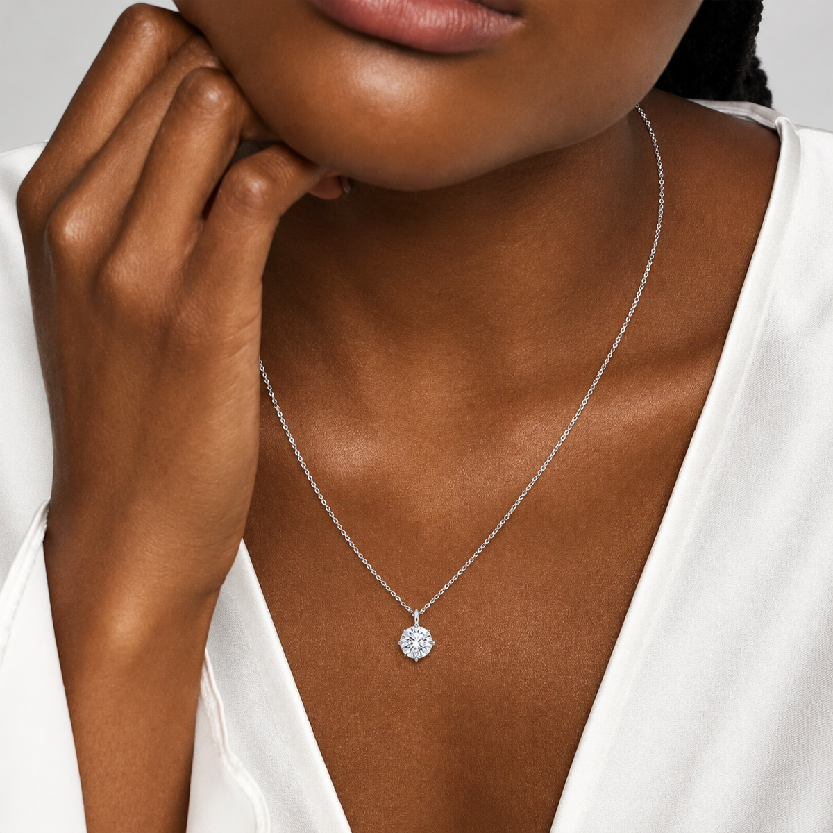 Lab Grown Diamond 4 Prong Pendant