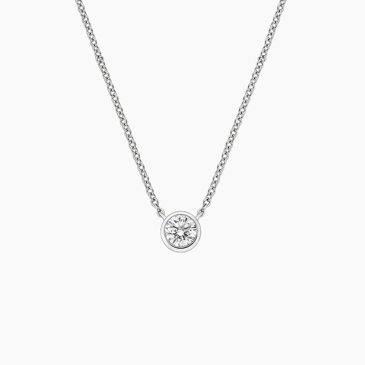 Lab Grown Diamond Bezel Prong Pendant